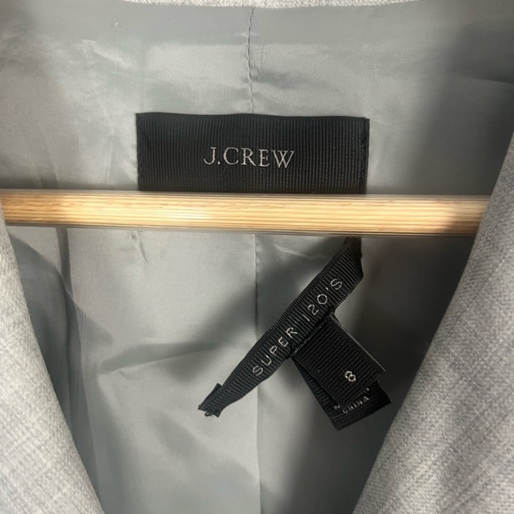 J. Crew Double-Breasted Blazer in Super 120s Wool grey size 8 - Picture 3 of 8